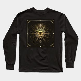 All Seeing Eye Masonic Symbol Esoteric Long Sleeve T-Shirt